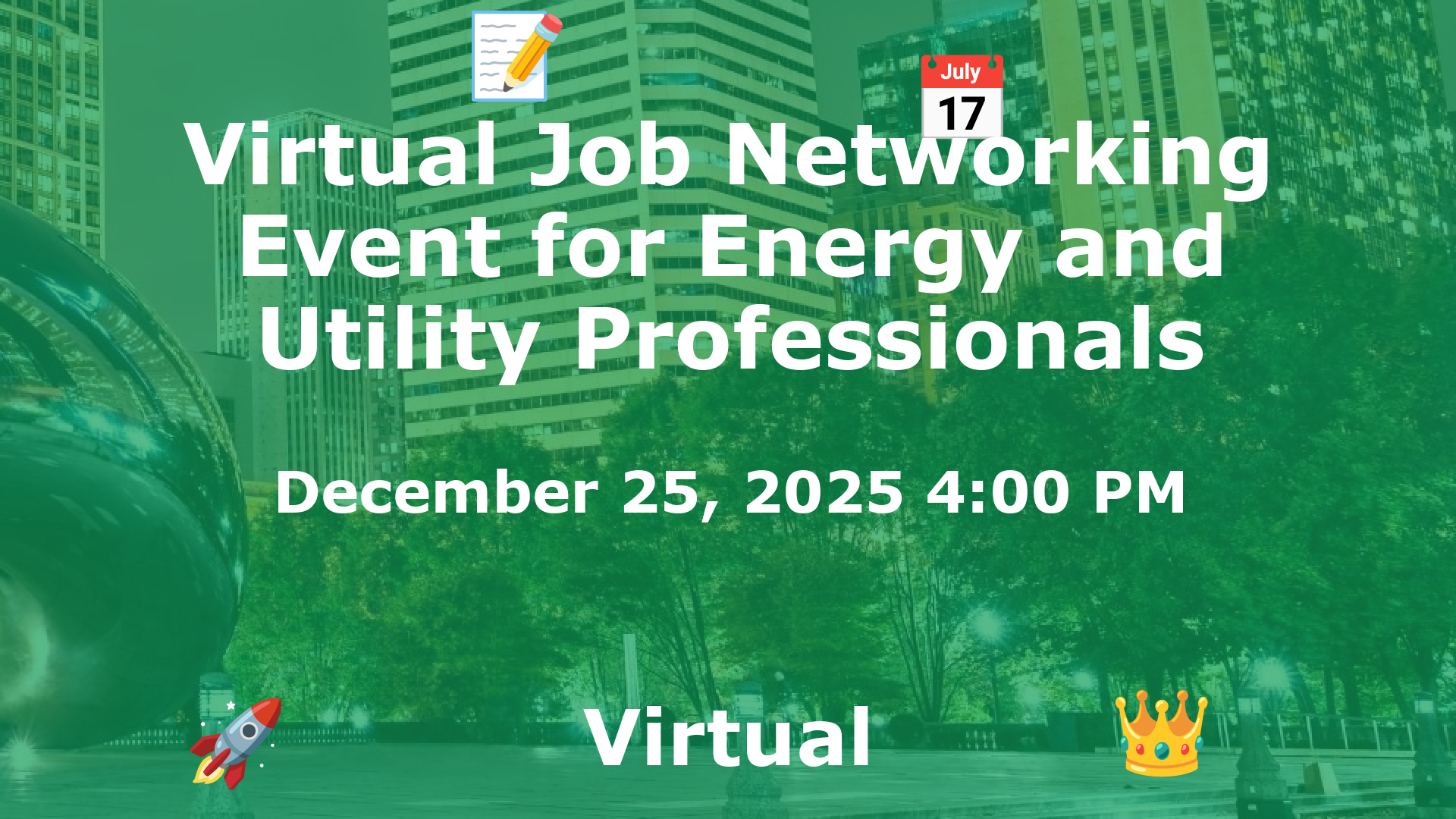 Virtual Job Networking Event for Energy and Utility Professionals event image